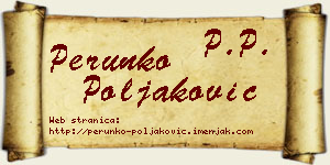 Perunko Poljaković vizit kartica